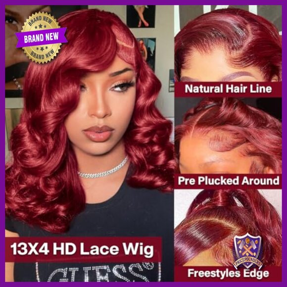 16 Inch Human Hair Wig 180 Density Body Wave Lace Front Glueless main image 5